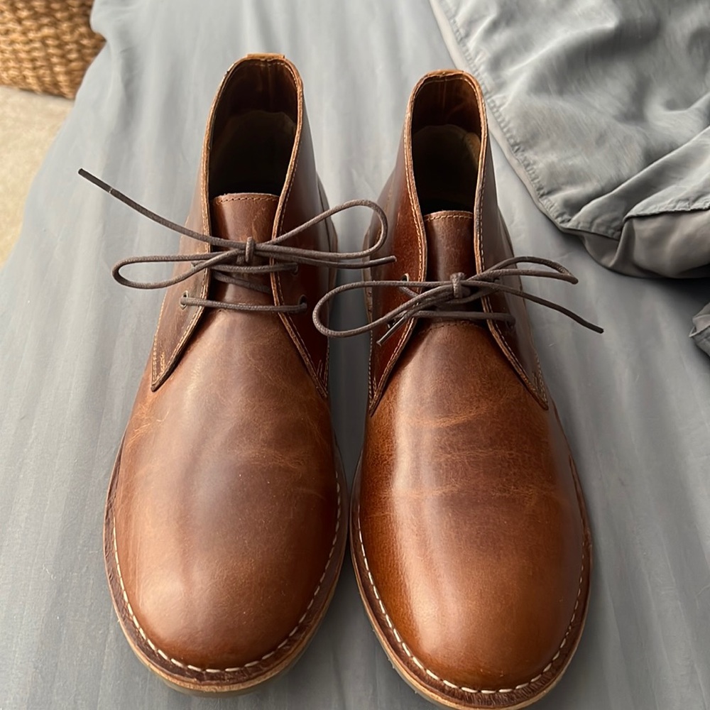 NEW Franco Fortini mens 10.5 leather chukka boots